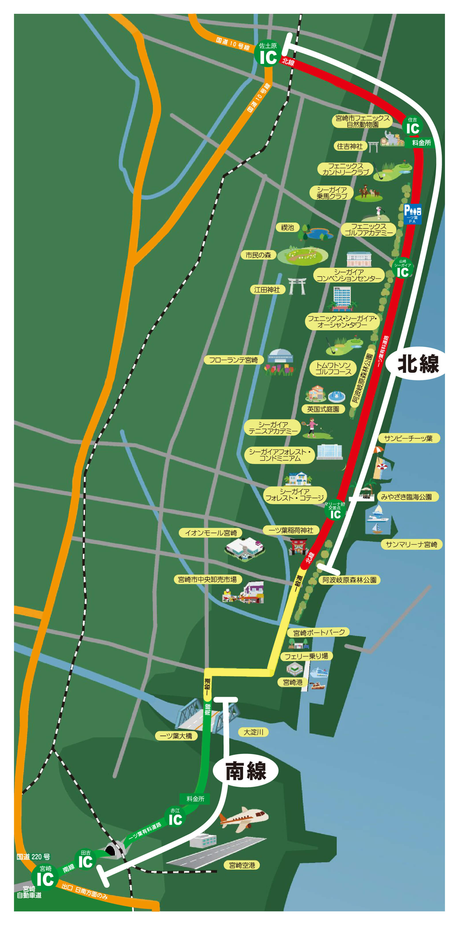 宮崎市一ツ葉エリアマップ