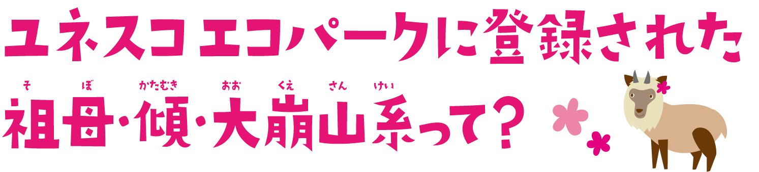 ユネスコエコパークに登録された 祖母・傾・大崩山系って？